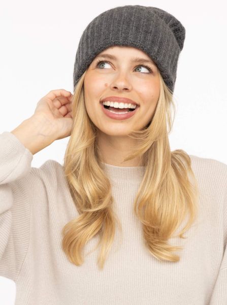 100% Cashmere Grobstrickmütze