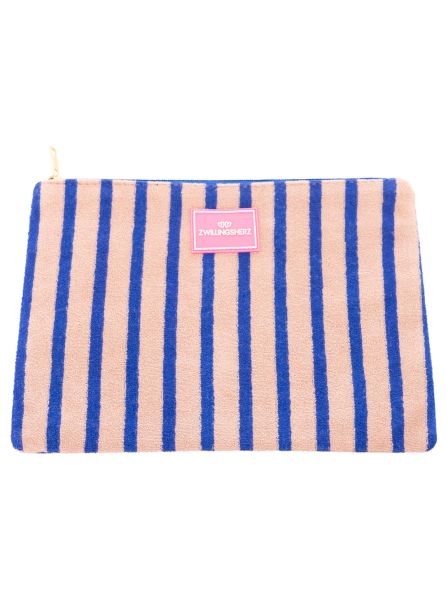 Kosmetiktasche Frottee "Streifen & Patch"