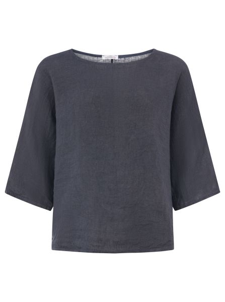100% Leinen Shirt "Rundhals"