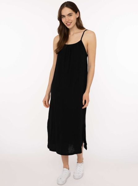 Trägerkleid Maxi Musselin "Uni"