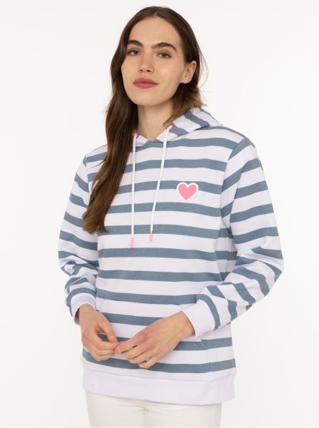 Hoodie "Streifen Herz"
