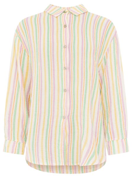 Musselin Bluse "Neonstreifen"