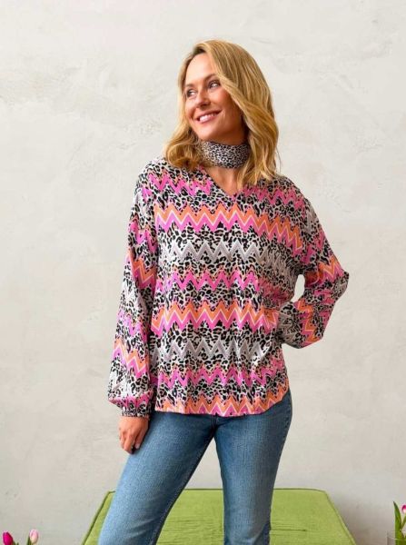 Bluse "Graphic Leo"