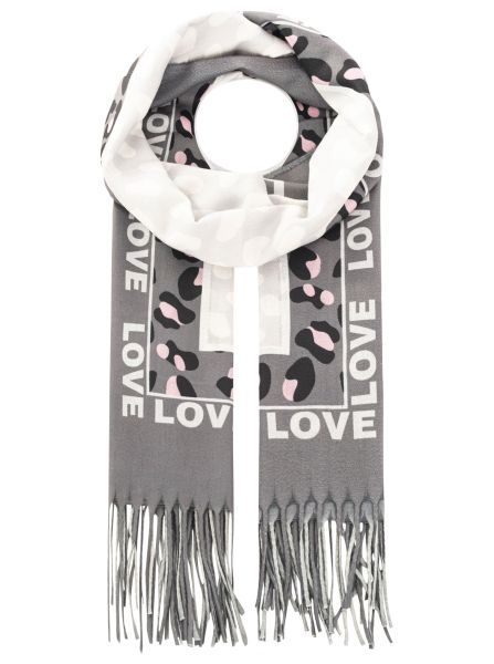 Schal Soft Digital Print "Leo Love & Hearts"