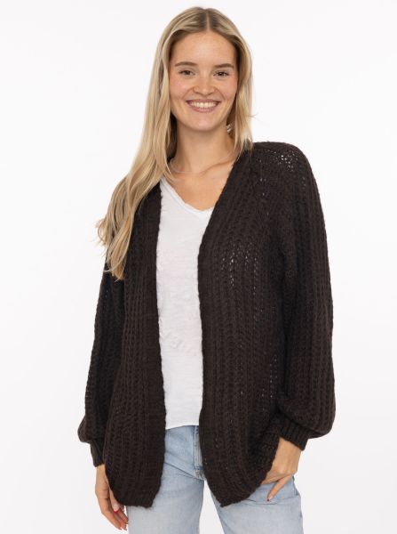 Grobstrick Cardigan Wollmix "Grobe Maschen"