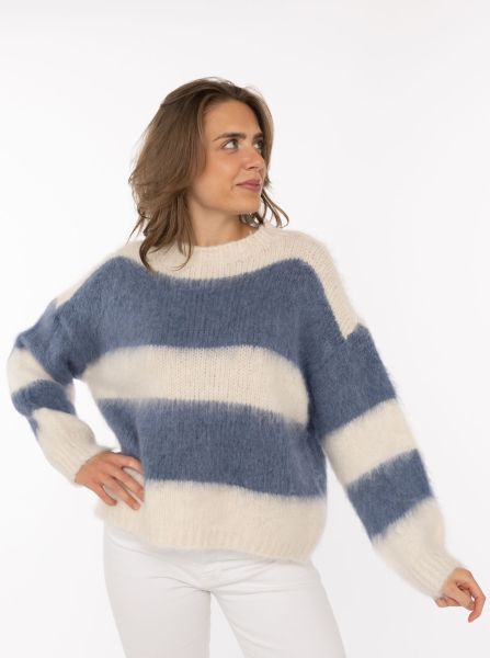 Oversize Kuschel Pullover "Streifen"