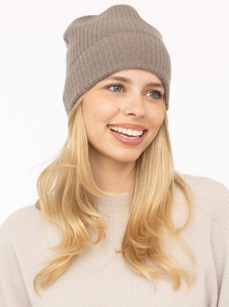 100% Cashmere Gerippte Mütze "Cozy"