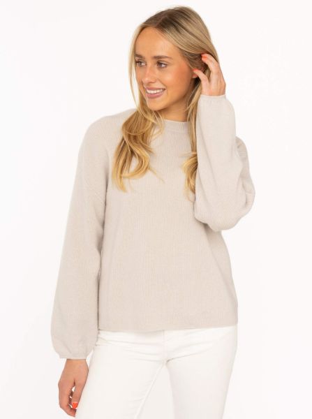 100% Cashmere Pullover Boxy Rippe