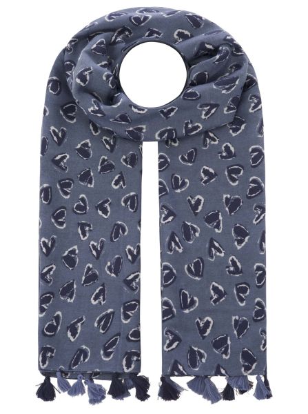Schal "Herzen und Tasseln"