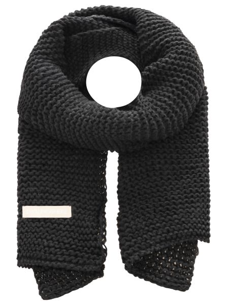Grobstrick Schal "Uni & Patch"