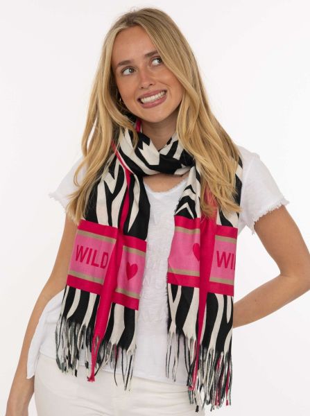 Fransenschal Digital Print "Wild Zebra"