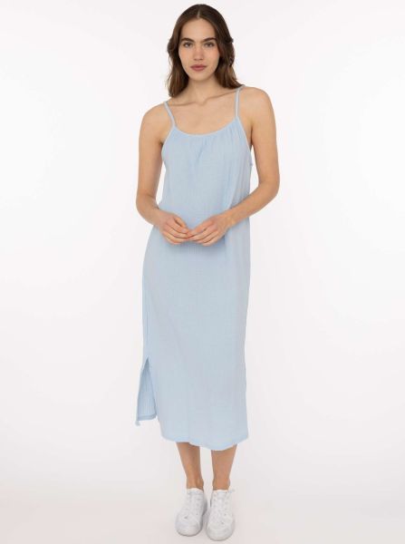 Trägerkleid Maxi Musselin "Uni"