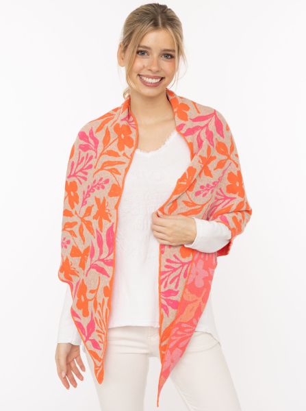 Dreieckstuch BW "Blätter Mix"