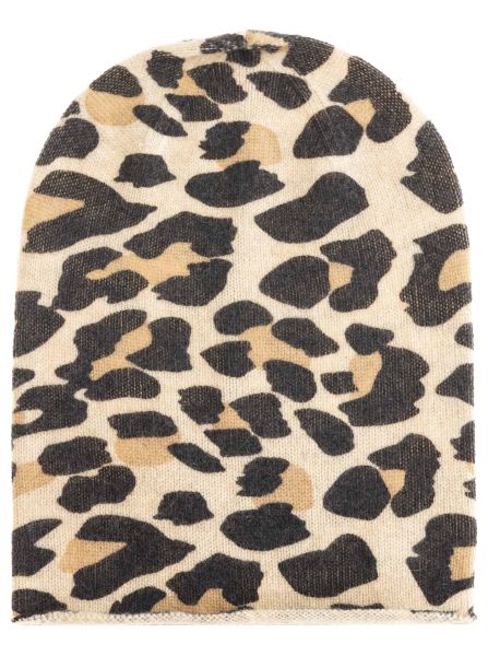 100% Kaschmir Beanie "Leo Digital Print"