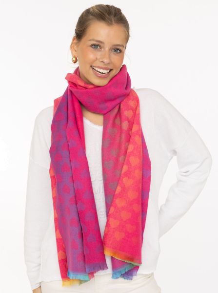 Winterschal "Neonherzen"