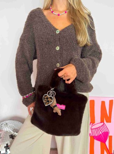 Shopper Klein "Fake Fur & Patch"