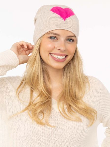 100% Kaschmir Beanie "Herz"