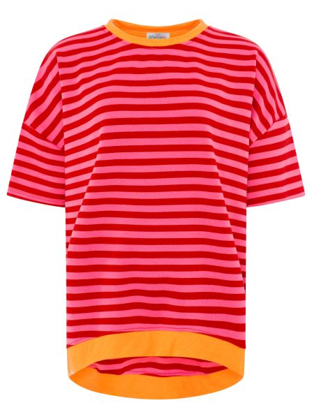 Oversize Shirt "Neon Streifen"