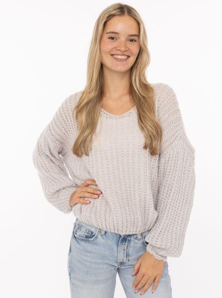 Grobstrick Pullover Wollmix "Große Maschen"