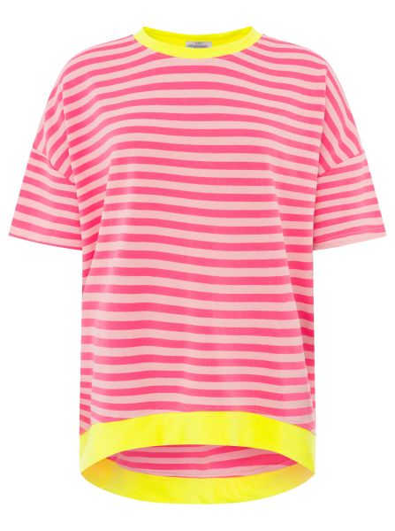 Oversize Shirt "Neon Streifen"