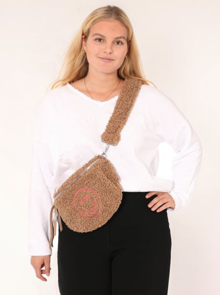 Crossbody Tasche Teddyplüsch "Happy & Smile"