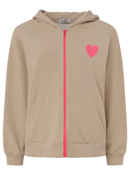 Hoodie mit Zipper "Buntes Herz"