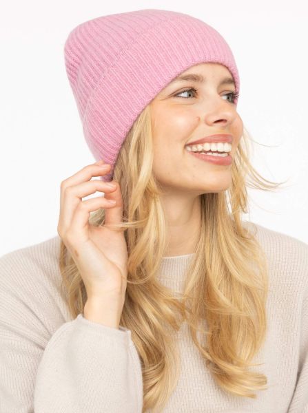 100% Cashmere Umschlagmütze "Rippe"