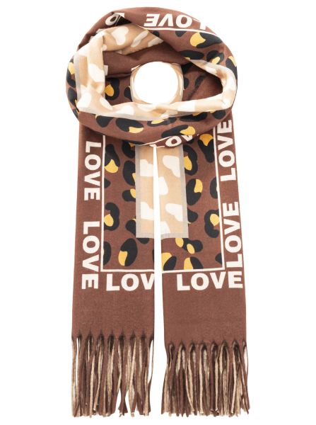 Schal Soft Digital Print "Leo Love & Hearts"