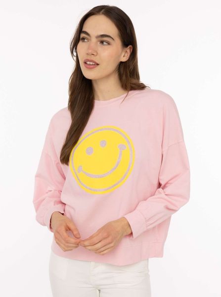 Sweatshirt BW "Smile & Strass"