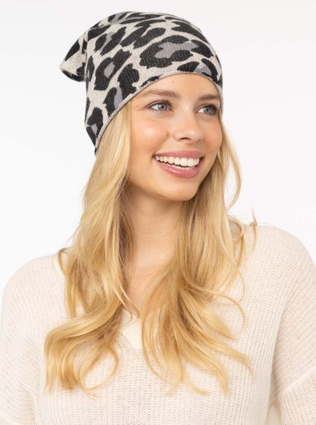 100% Kaschmir Beanie "Leo Digital Print"