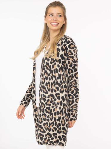 100% Kaschmir XXL Cardigan "Leodruck"