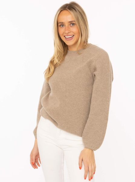 100% Cashmere Pullover Boxy Rippe